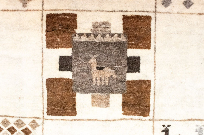 Gabbeh Rug - Loribaft Perser - 219 x 157 cm - beige