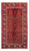 Belutsch Rug 124x240cm - Persian Rugs - Runner / Dark Red / 124 x 240 cm Runner