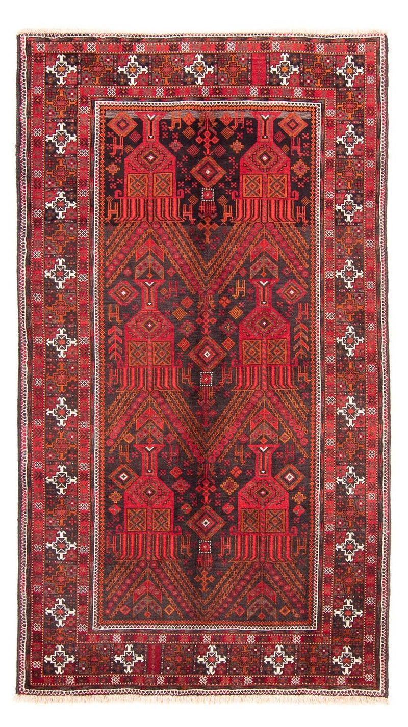 Runner Belutsch Rug - 240 x 124 cm - dark red