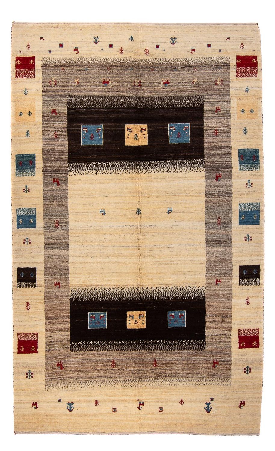 Gabbeh Rug - Loribaft Perser - 240 x 153 cm - beige