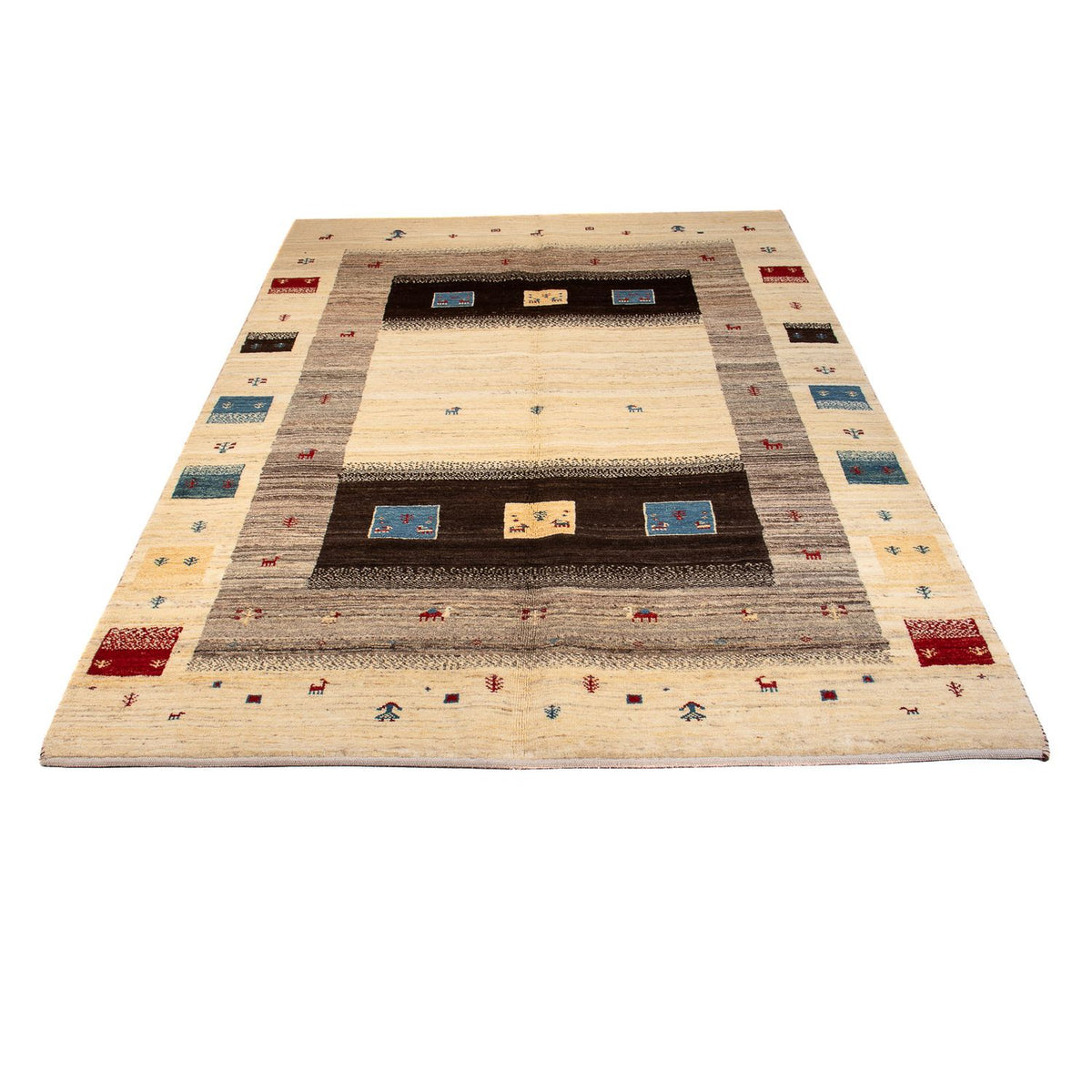 Gabbeh Rug - Loribaft Perser - 240 x 153 cm - beige