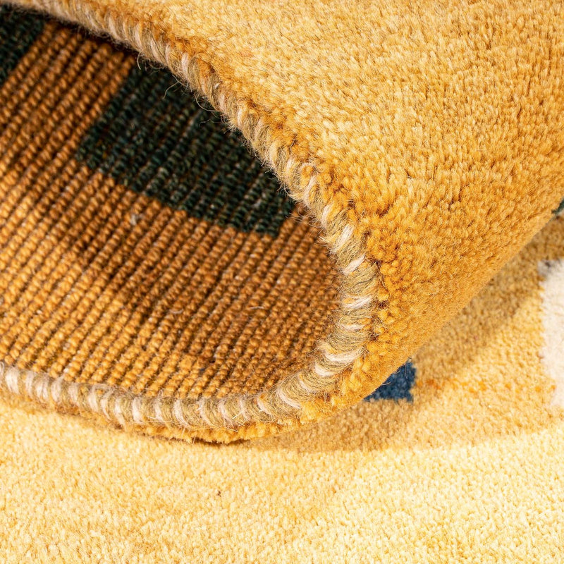 Gabbeh Rug - Loribaft Perser - 118 x 84 cm - mustard yellow