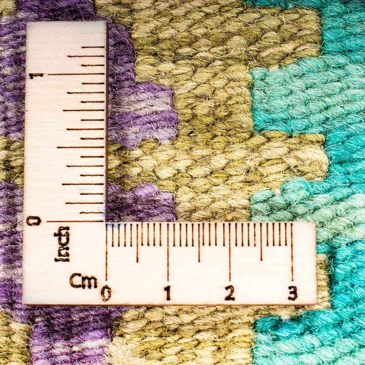 Kelim Rug - Splash - 115 x 92 cm - blue