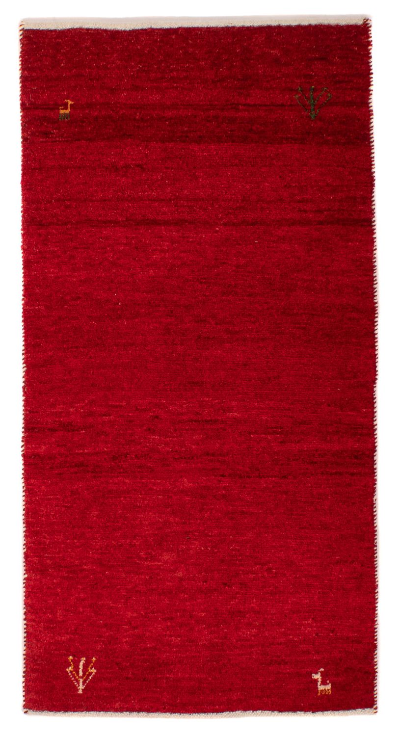 Gabbeh Rug - Loribaft Perser - 134 x 68 cm - dark red