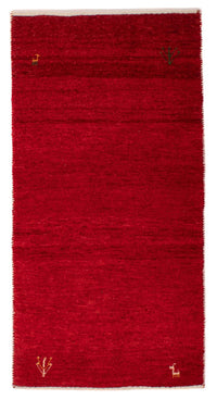 Gabbeh Rug - Loribaft Perser - 134 x 68 cm - dark red