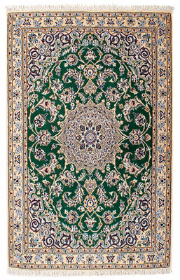 Perser Rug - Nain - Royal - 148 x 101 cm - dark green