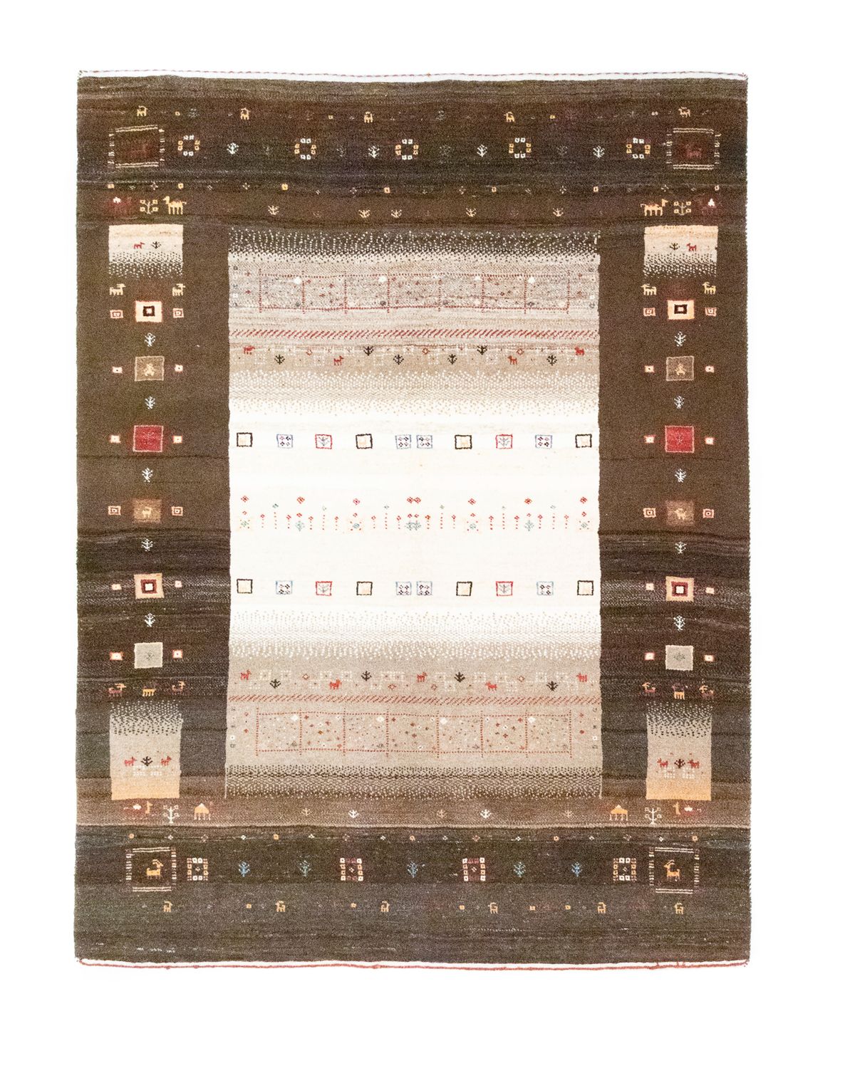 Gabbeh Rug - Loribaft Perser - 194 x 148 cm - brown