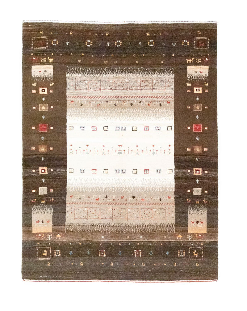 Gabbeh Rug - Loribaft Perser - 194 x 148 cm - brown
