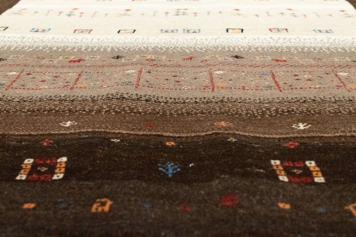 Gabbeh Rug - Loribaft Perser - 194 x 148 cm - brown