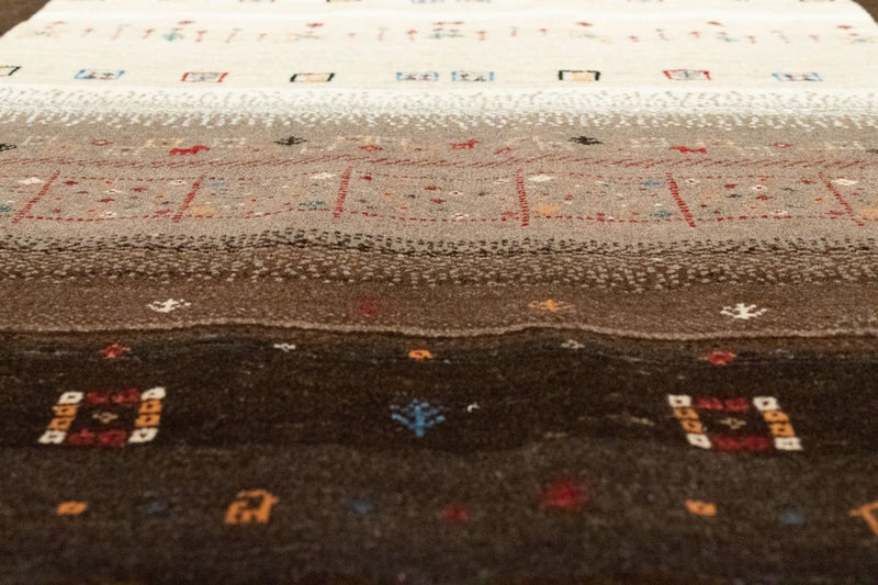 Gabbeh Rug - Loribaft Perser - 194 x 148 cm - brown