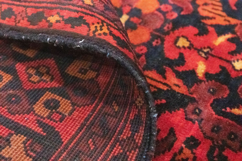 Runner Afghan Rug - Kunduz - 213 x 102 cm - red