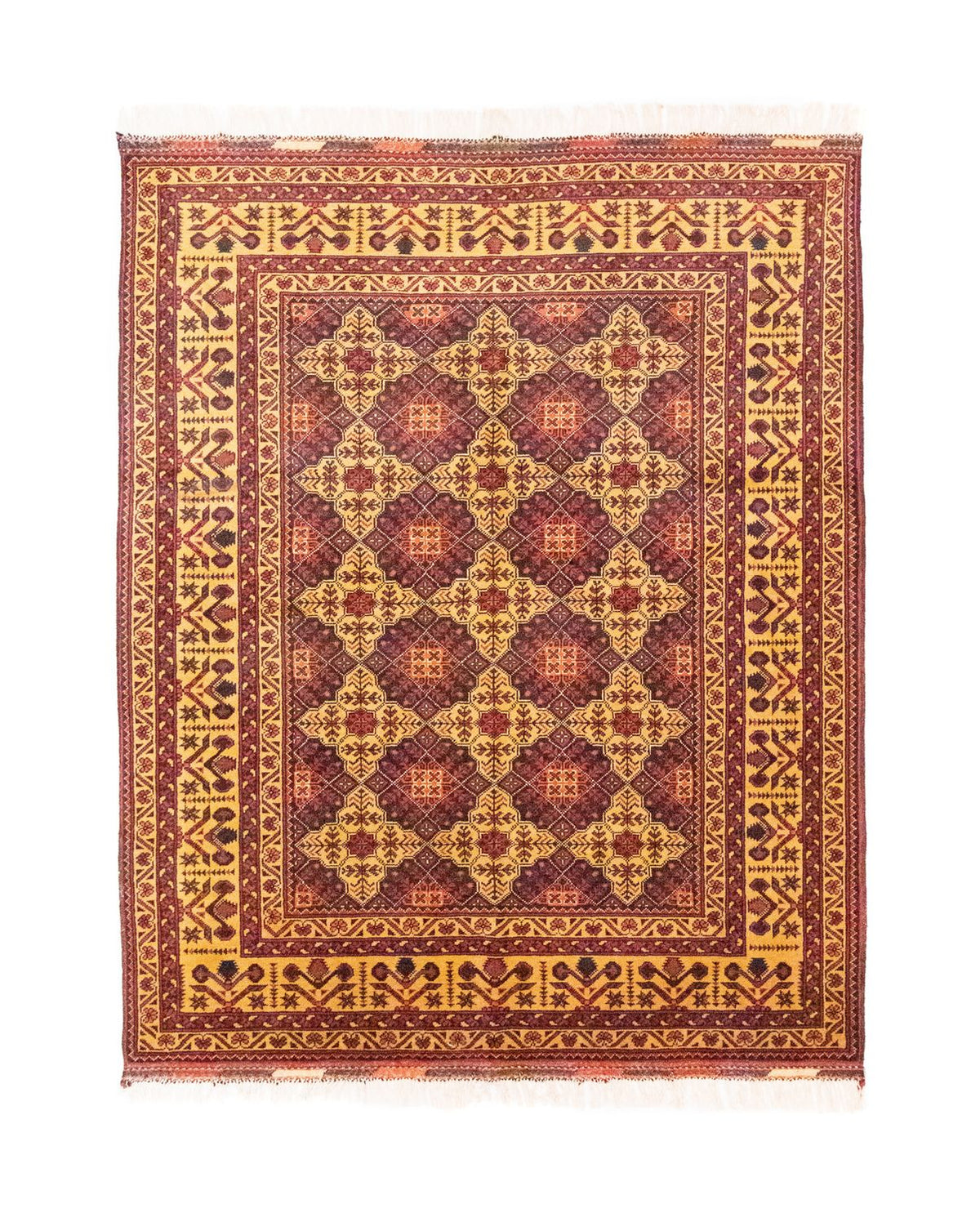 Afghan Rug - 190 x 152 cm - red