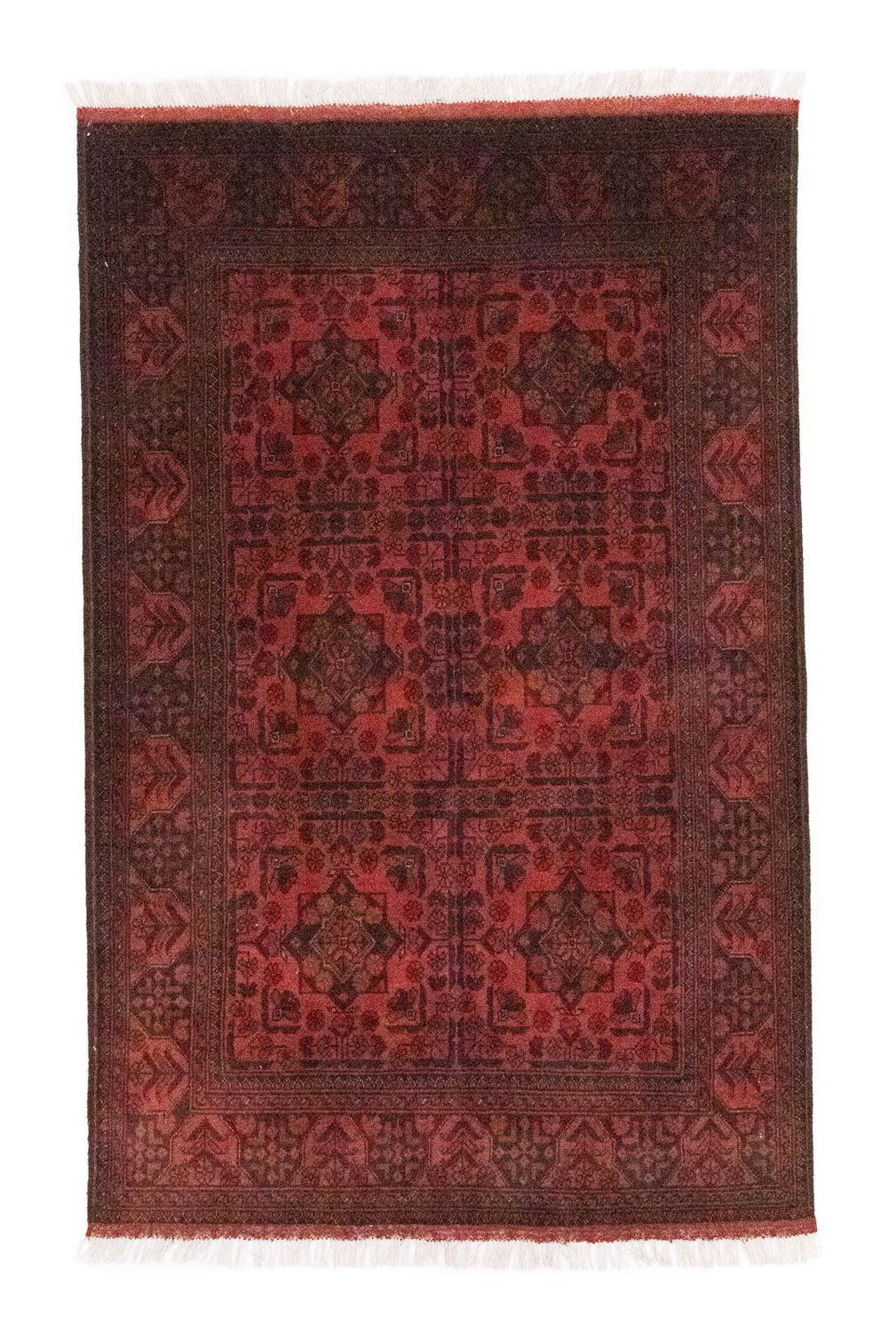 Afghan Rug - Kunduz - 197 x 126 cm - red