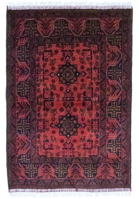 Afghan Rug - Kunduz - 149 x 103 cm - red