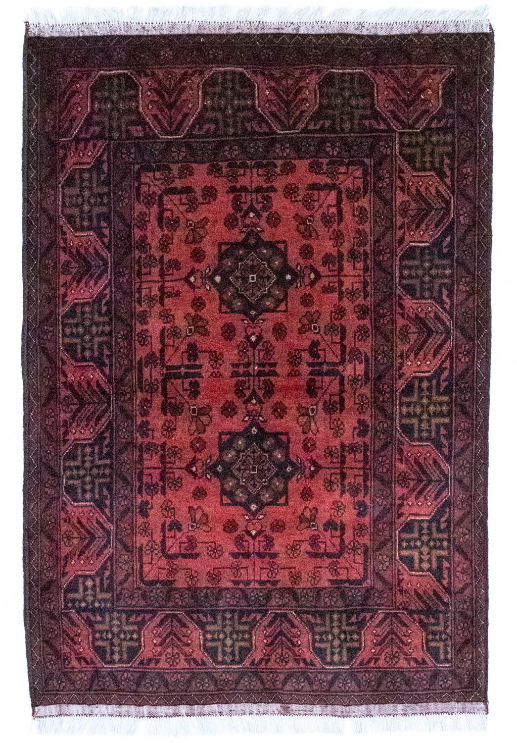 Afghan Rug - Kunduz - 149 x 103 cm - red