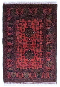 Afghan Rug - Kunduz - 149 x 103 cm - red