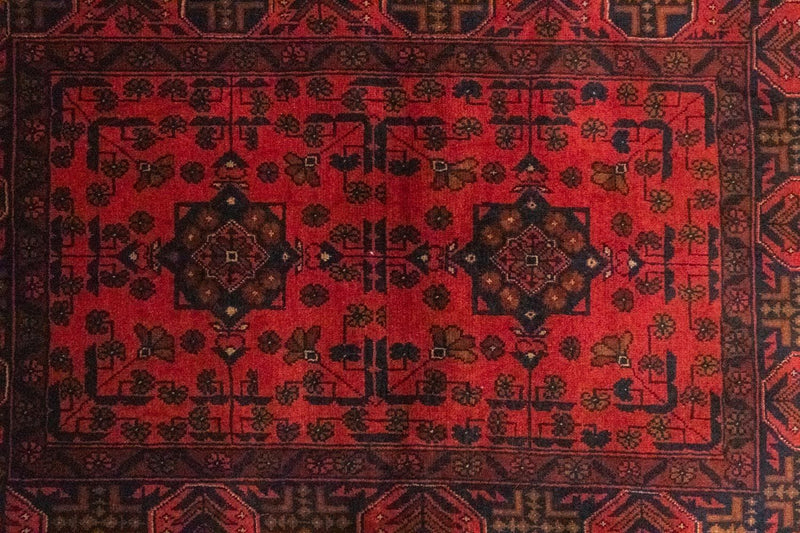 Afghan Rug - Kunduz - 149 x 103 cm - red