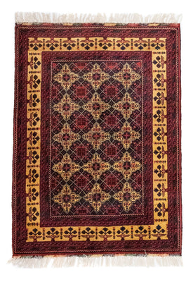Afghan Rug - 143 x 105 cm - blue