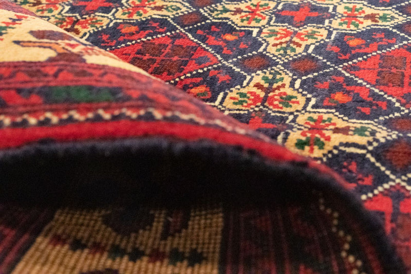 Afghan Rug - 143 x 105 cm - blue