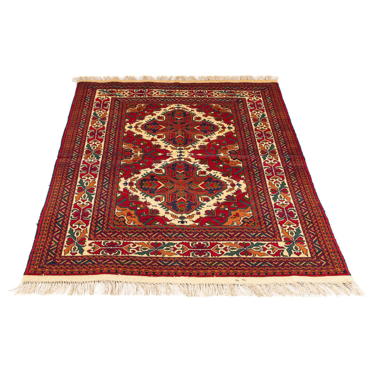Afghan Rug - 145 x 93 cm - dark red