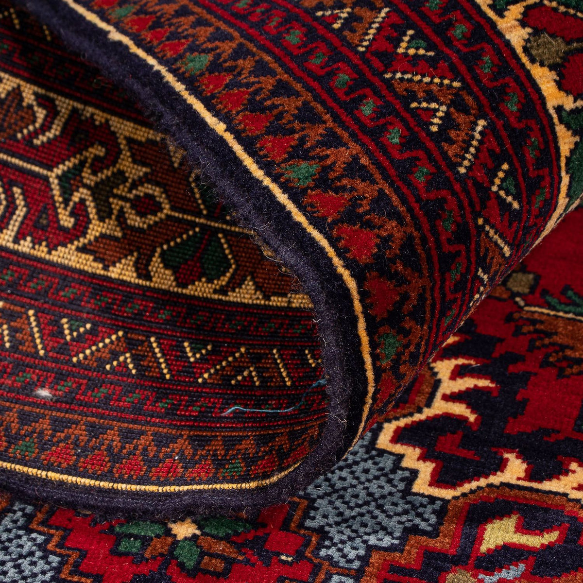 Afghan Rug - 145 x 93 cm - dark red