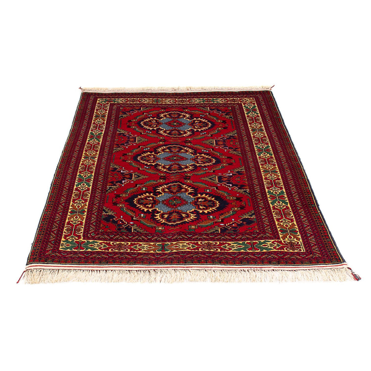 Afghan Rug - 145 x 93 cm - dark red
