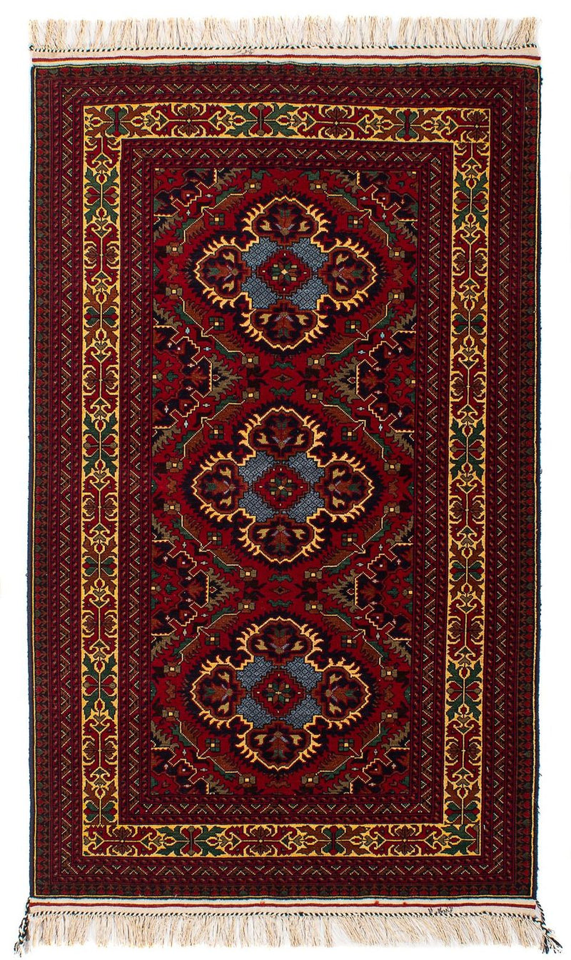 Afghan Rug - 145 x 93 cm - dark red