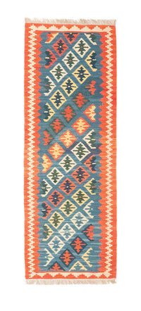Runner Kelim Rug - Oriental - 198 x 64 cm - blue