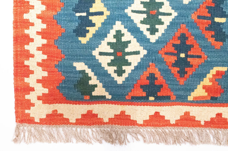 Runner Kelim Rug - Oriental - 198 x 64 cm - blue