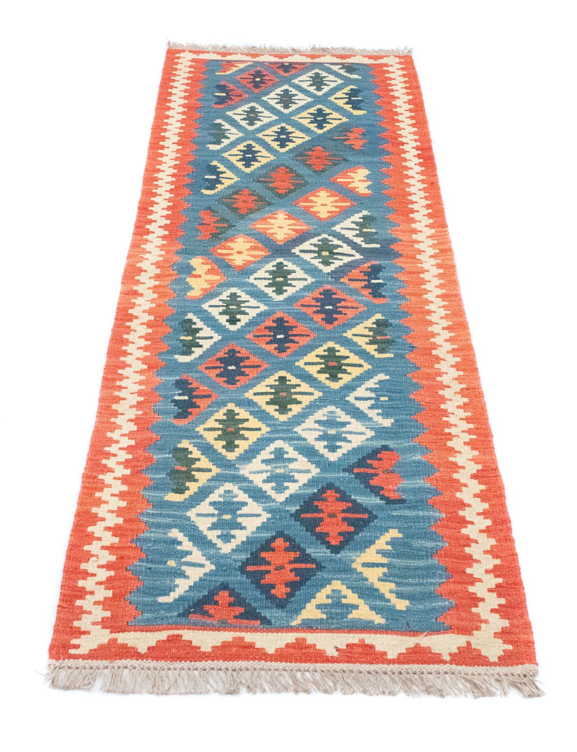 Runner Kelim Rug - Oriental - 198 x 64 cm - blue