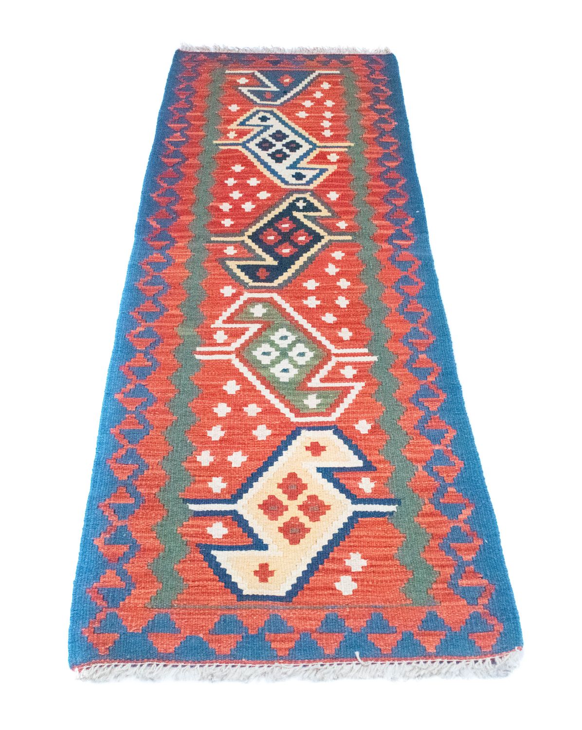 Runner Kelim Rug - Oriental - 194 x 64 cm - orange