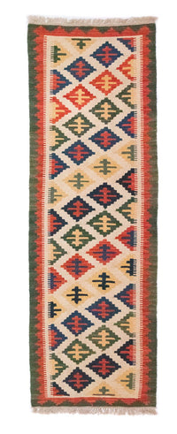 Runner Kelim Rug - Oriental - 192 x 62 cm - beige