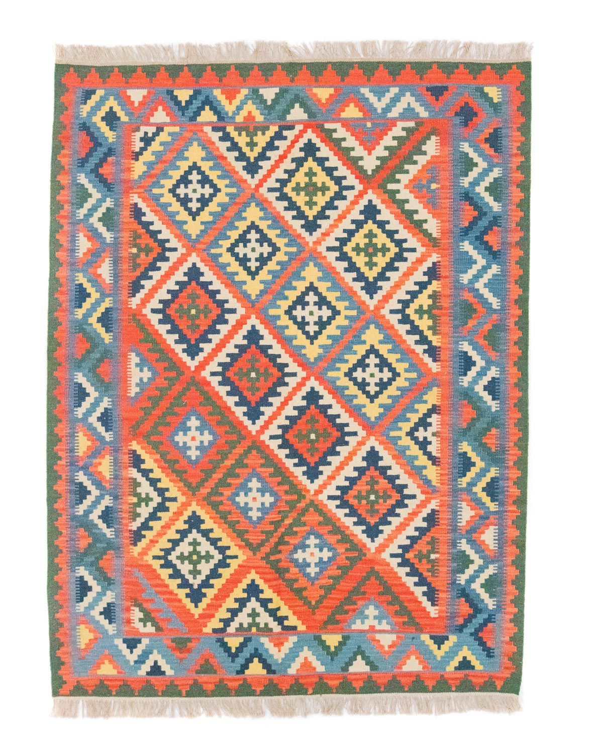 Kelim Rug - Oriental - 196 x 150 cm - orange