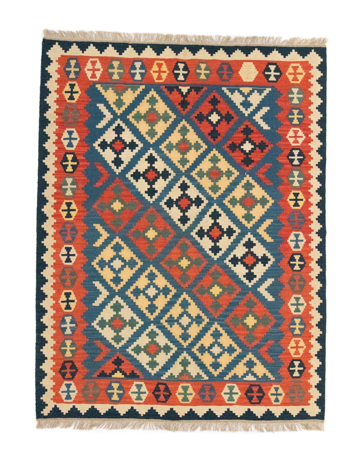 Kelim Rug - Oriental - 200 x 155 cm - blue