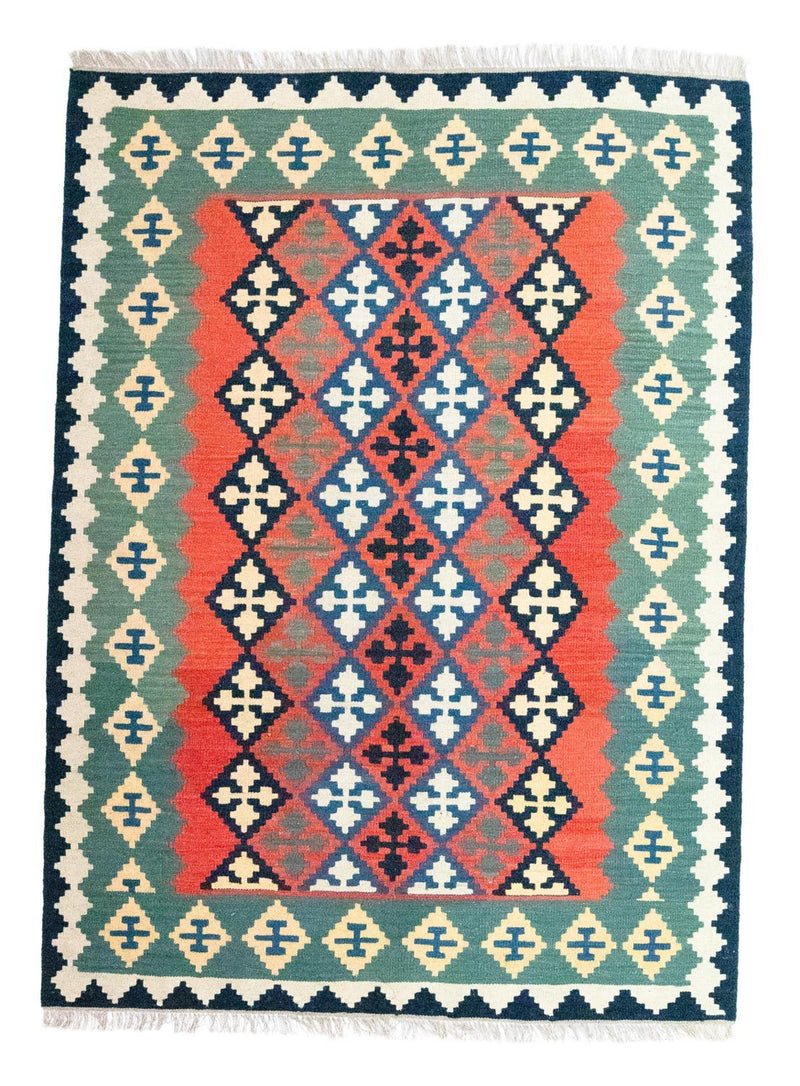 Kelim Rug - Oriental - 202 x 150 cm - orange