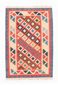 Kelim Rug - Oriental - 150 x 100 cm - red