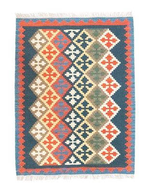 Kelim Rug - Oriental - 144 x 110 cm - blue