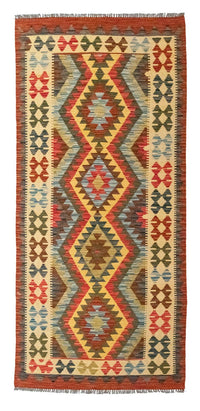 Runner Kelim Rug - Oriental - 209 x 95 cm - beige