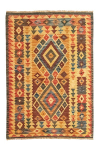 Kelim Rug - Oriental - 127 x 86 cm - yellow