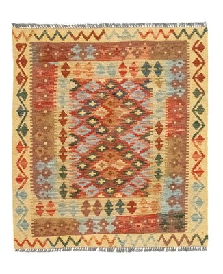 Kelim Rug - Oriental square  - 115 x 106 cm - multicolored
