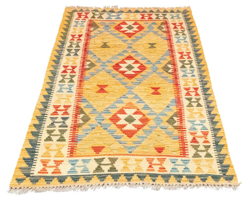 Kelim Rug - Oriental - 131 x 82 cm - yellow