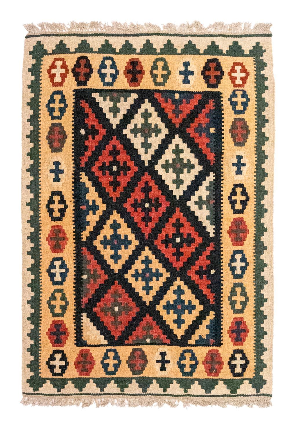 Kelim Rug - Oriental - 128 x 87 cm - blue