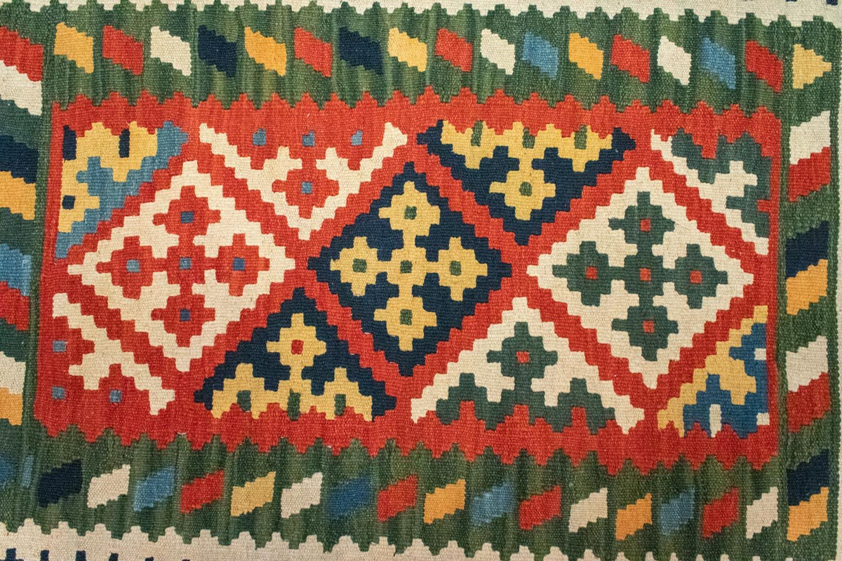 Kelim Rug - Oriental - 120 x 80 cm - green