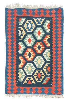 Kelim Rug - Oriental - 122 x 82 cm - blue