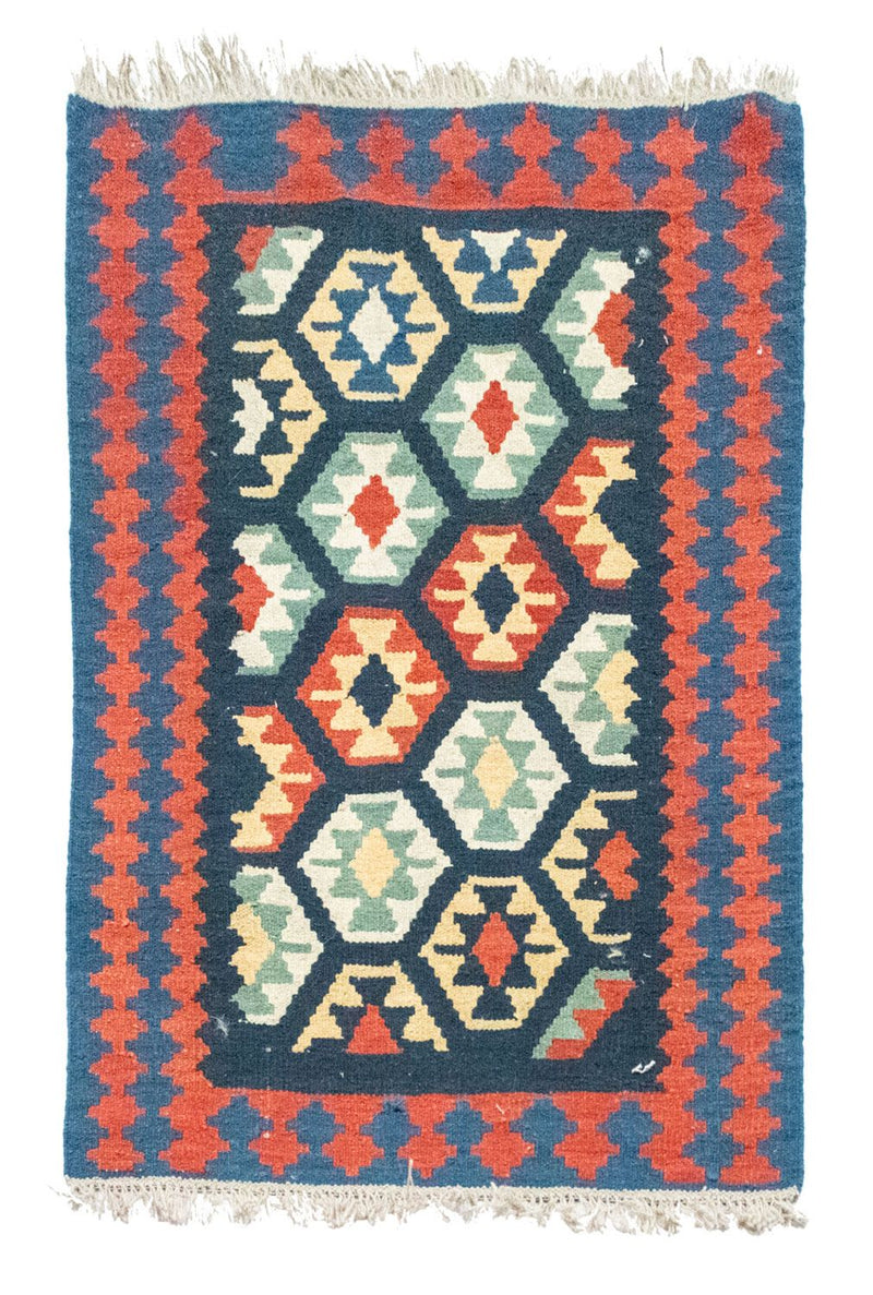 Kelim Rug - Oriental - 122 x 82 cm - blue
