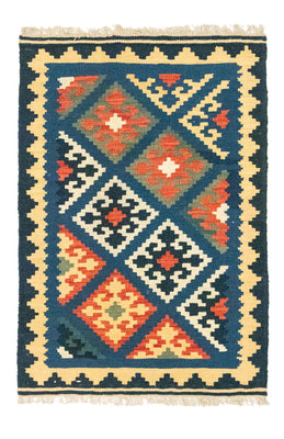 Kelim Rug - Oriental - 125 x 85 cm - blue