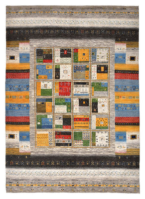 Gabbeh Rug - Loribaft Indus - 241 x 174 cm - multicolored