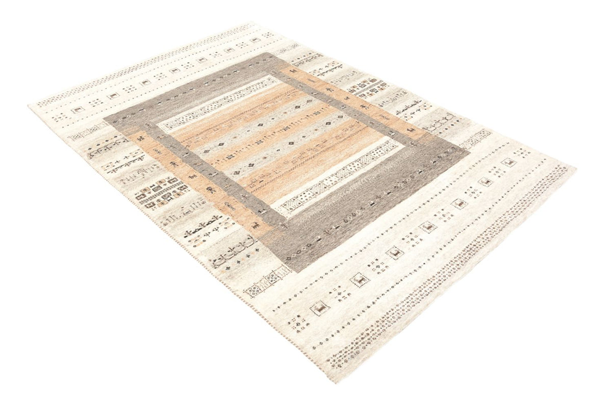 Gabbeh Rug - Loribaft Indus - 201 x 140 cm - dark beige