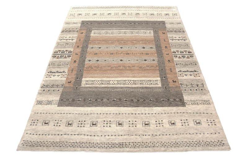 Gabbeh Rug - Loribaft Indus - 302 x 248 cm - dark beige