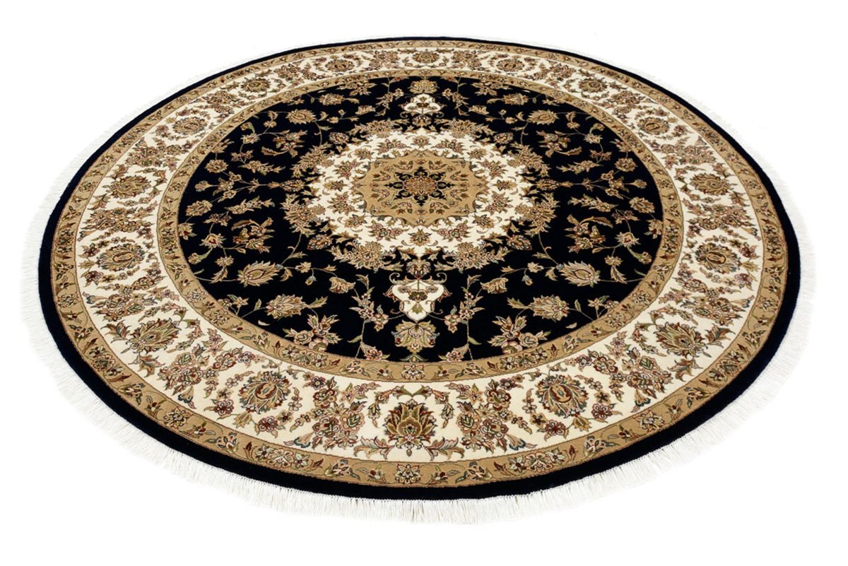 Oriental Rug - Tabriz round  - 218 x 216 cm - dark blue
